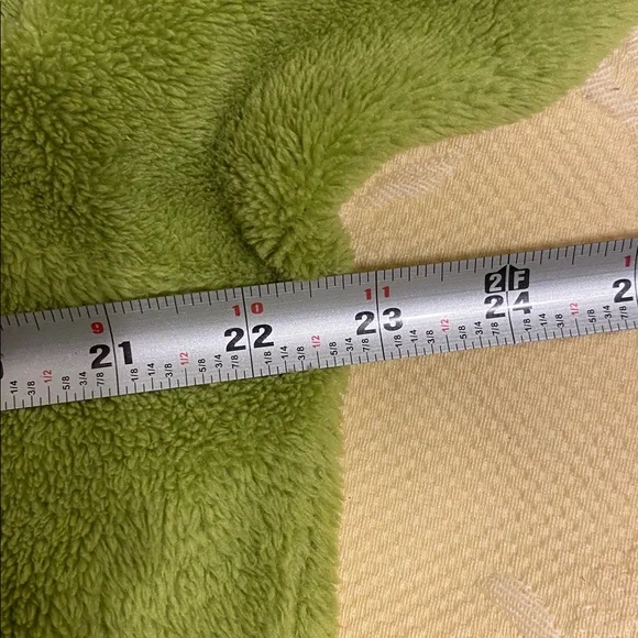 Lands End lime green Teddy Jacket, pre-owned in good shape - Picture 6 of 9